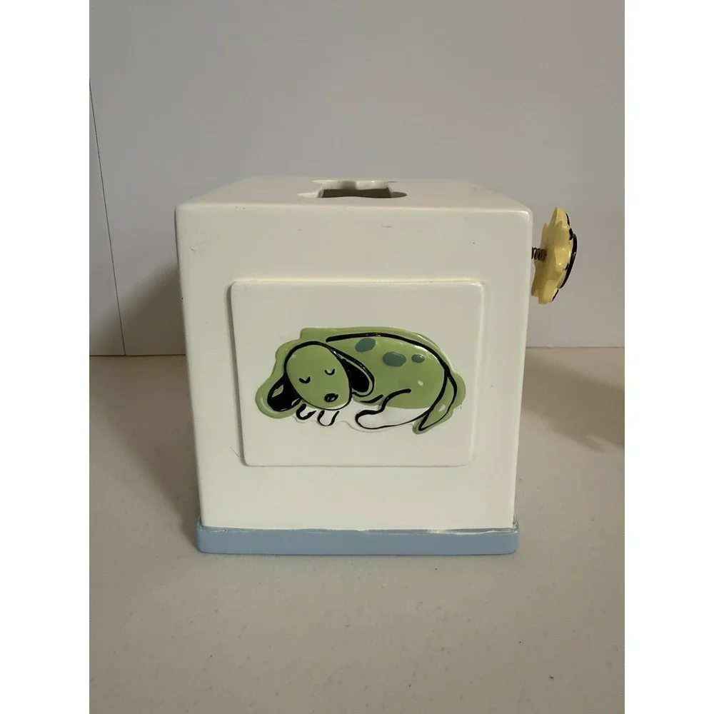 Jenny Jeff Designs Cats and Dogs Tissue Box Holder and Cup Bathroom decor